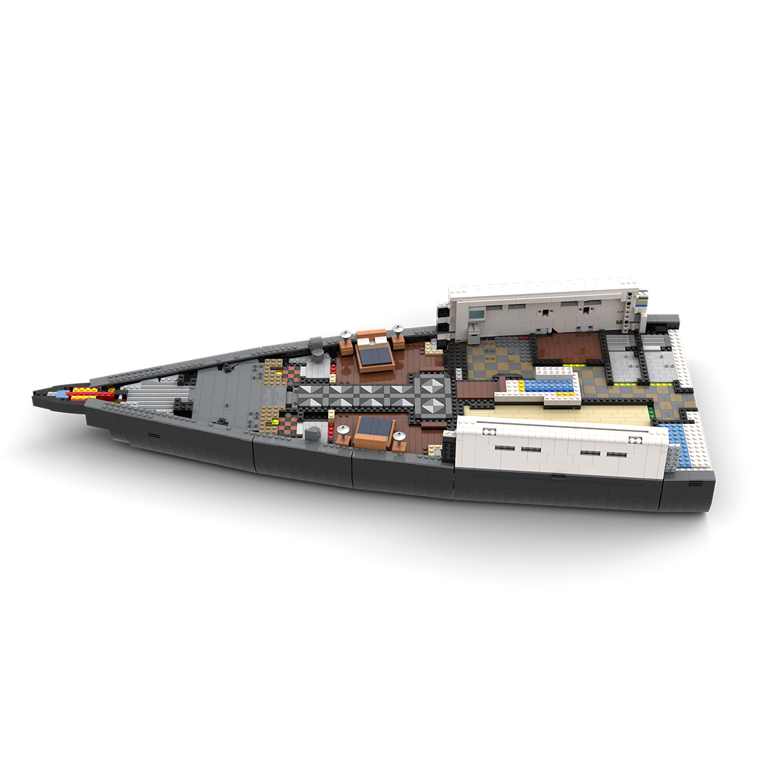 The Majestic Mega-Yacht Block Model: Deck 1 Bow Module – An Epic 1/38 Scale Building Project