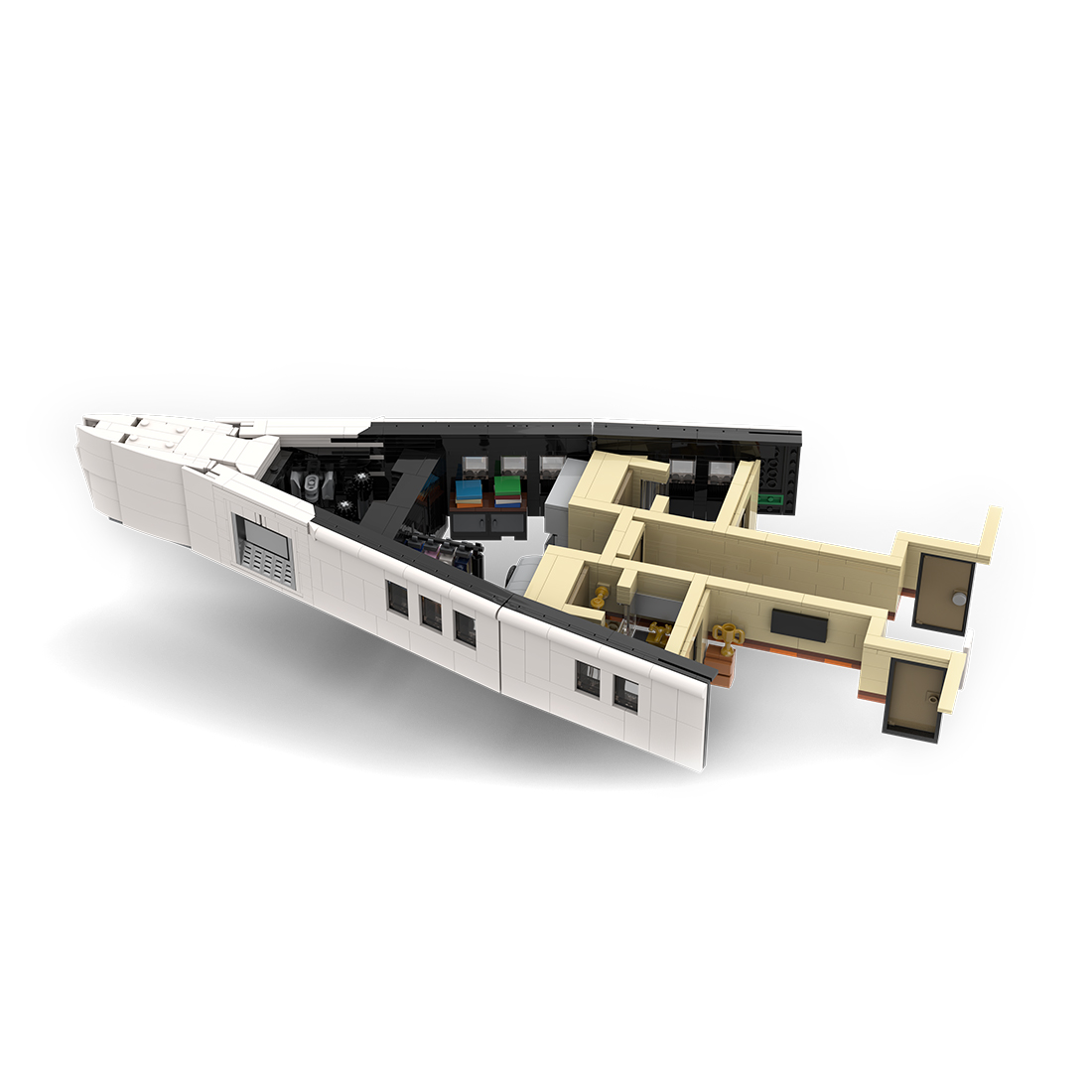 The Majestic Mega-Yacht Block Model: Deck 1 Bow Module – An Epic 1/38 Scale Building Project