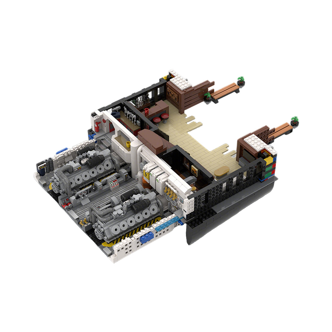 The Majestic Mega-Yacht Block Model: Deck 1 Bow Module – An Epic 1/38 Scale Building Project