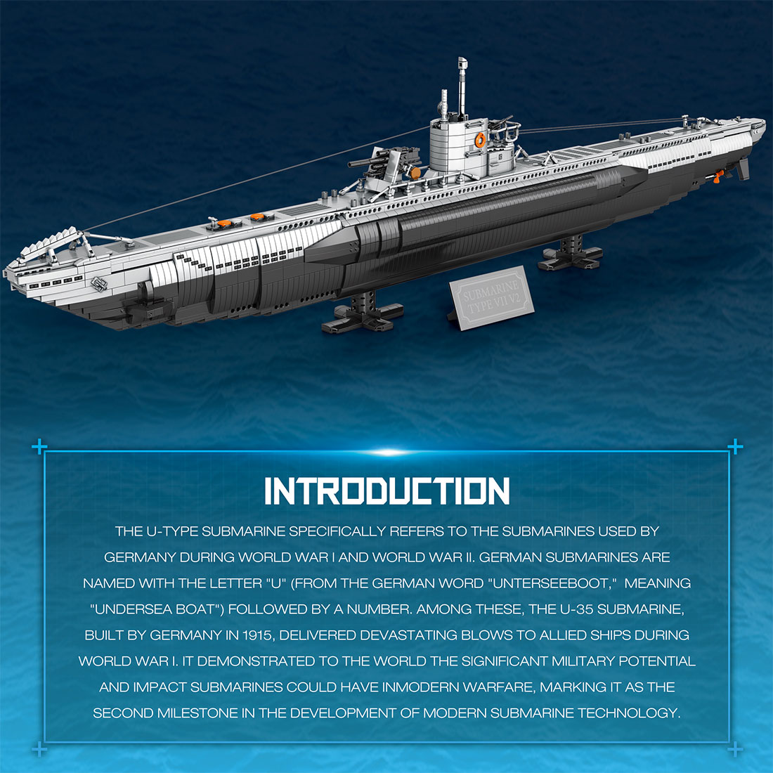 Mocsage U-boat Assembly Toy Building Blocks Set (3987PCS)