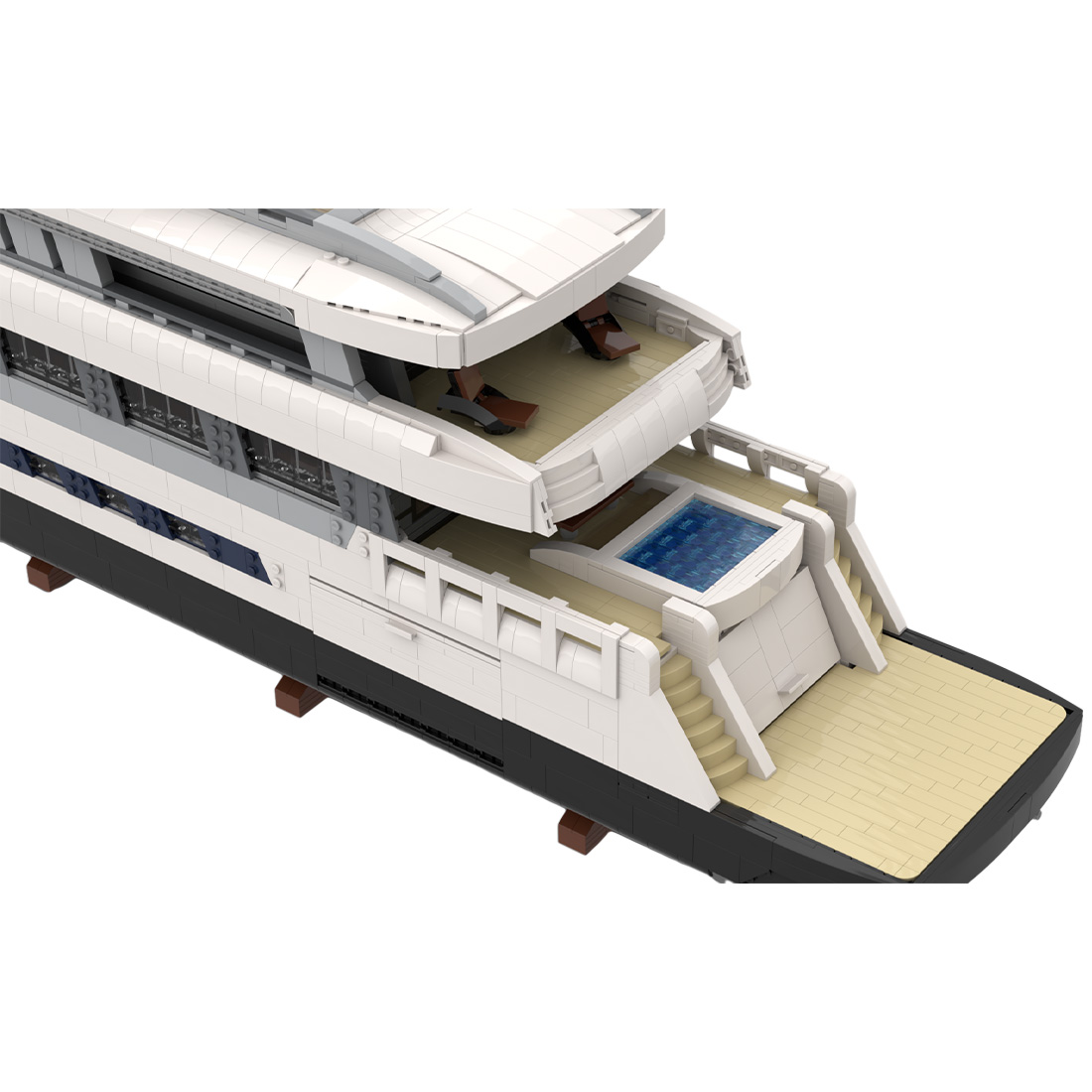 MOC-164155 Great Yacht Model DIY Assembly Building Blocks Set (16189PCS/White)