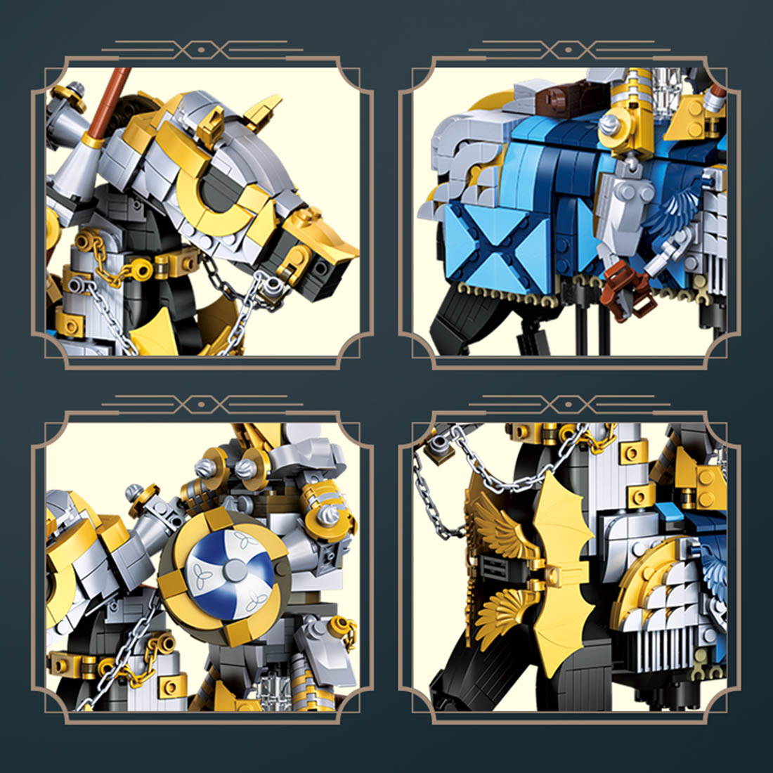 Medieval Knights MOC Model DIY Assembly Building Blocks Set (1247PCS)