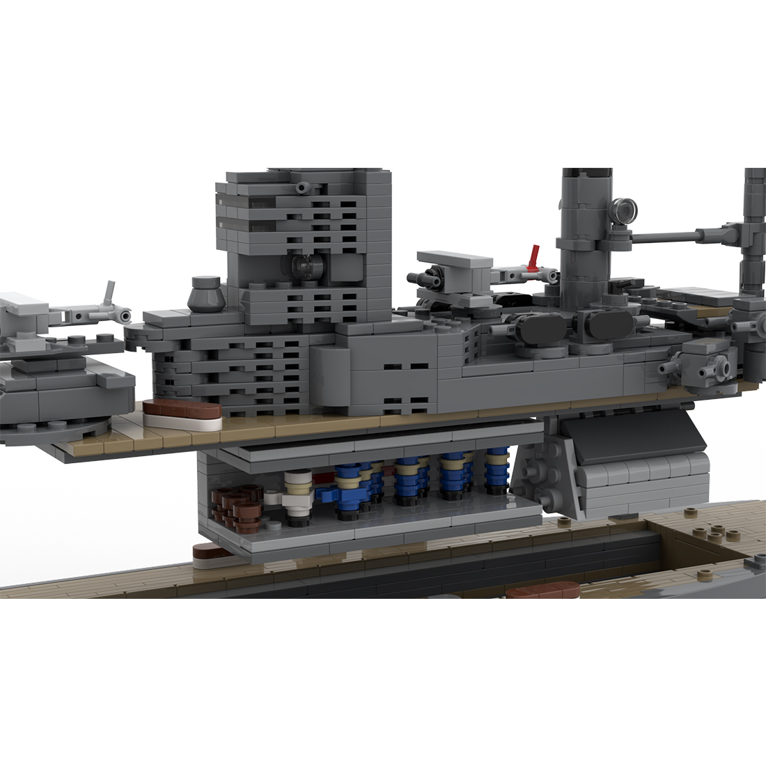 1/300 Scale Rodney Battleship of World War II British Military MOC DIY Assembly Set (2341PCS)