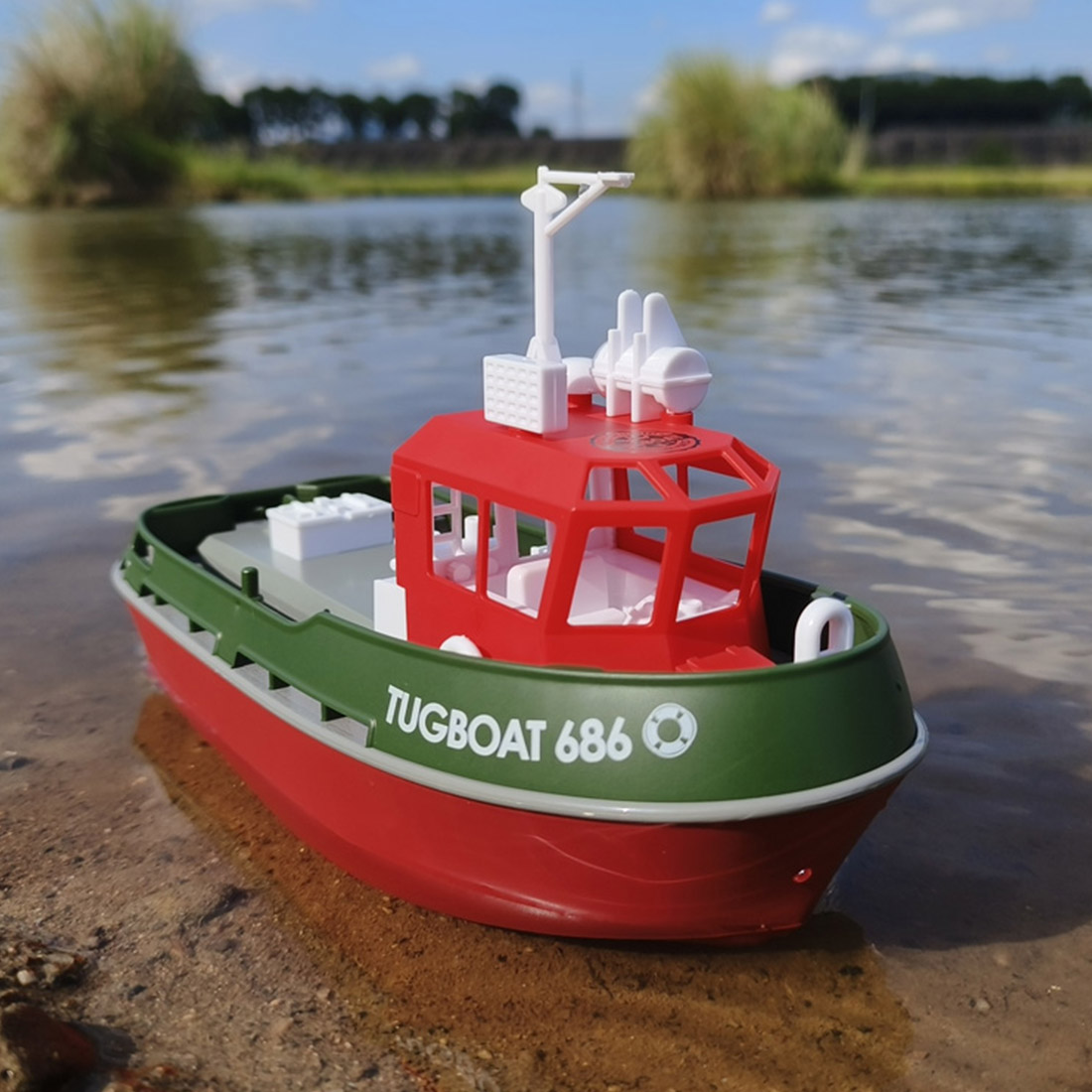 1/72 2.4Ghz RC Electric Tugboat Model (RTR Version/Yellow)