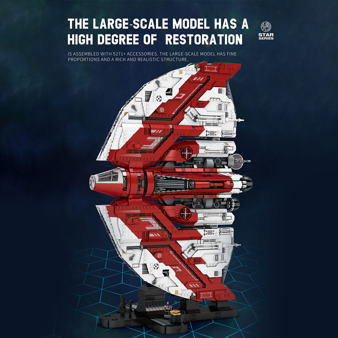 MOC T6 Shuttle Model Assembly Toy Small Particles Building Blocks Set (5749PCS)