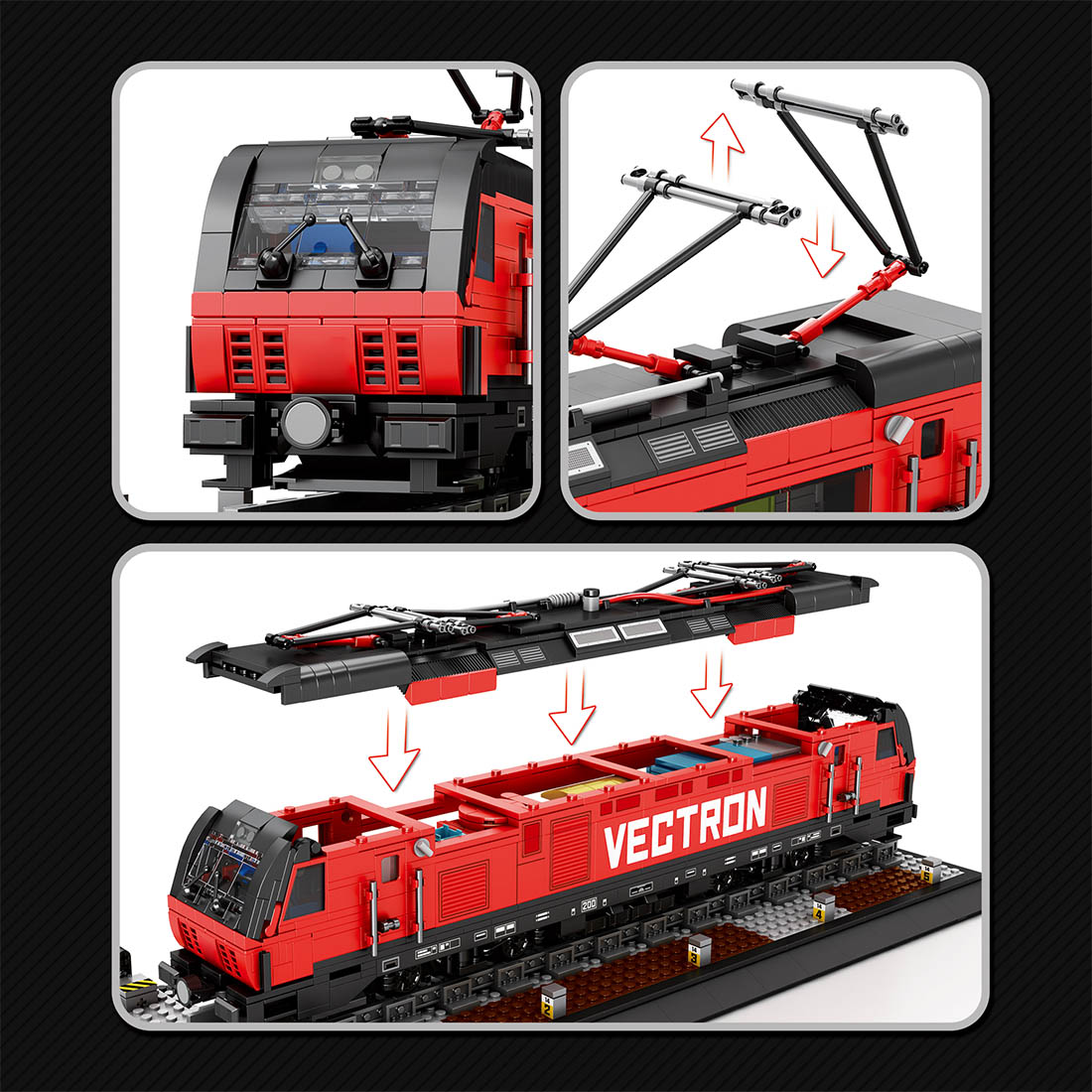 Taurus European Passenger Train Assembly Model Building Blocks Set (1939PCS)