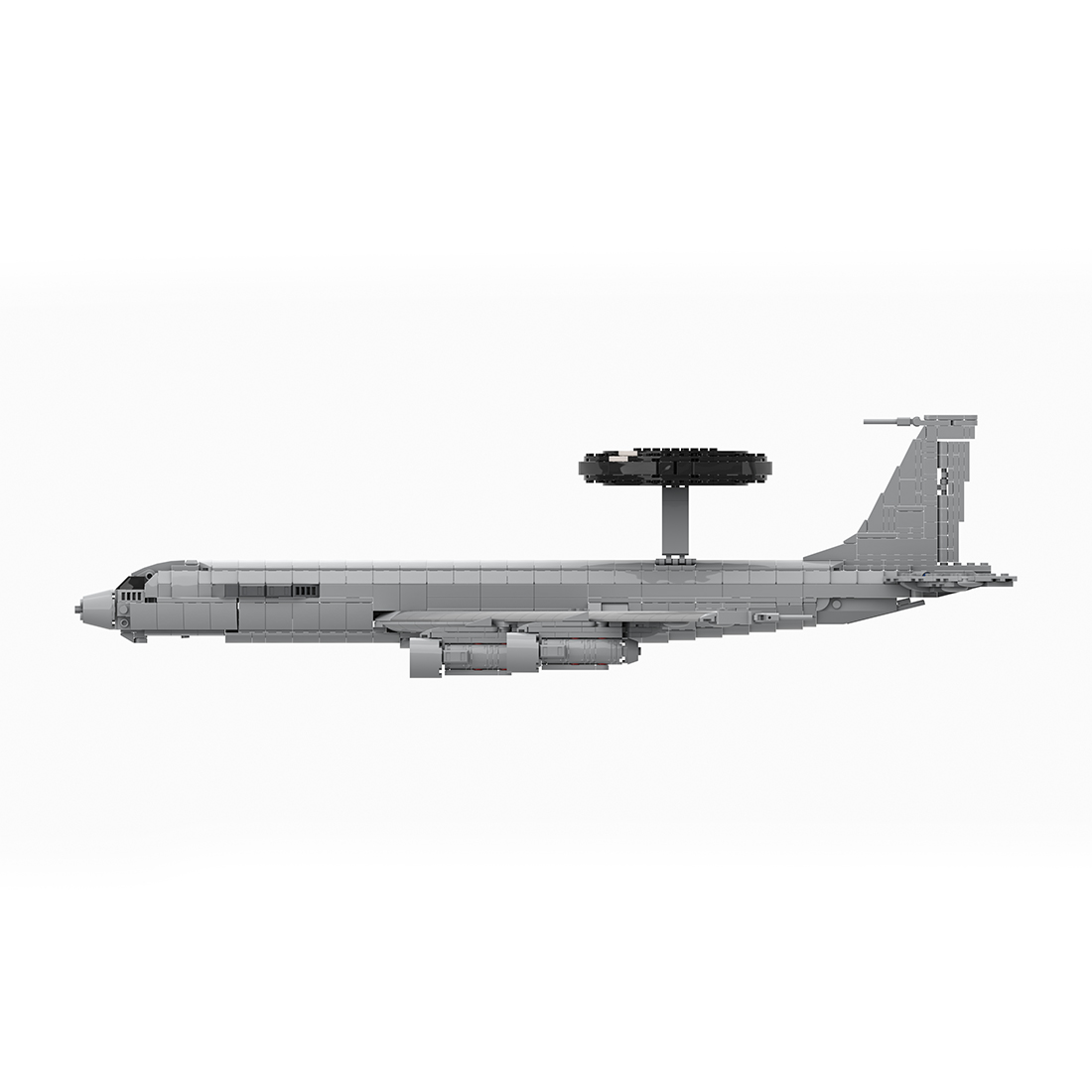 MOC-128557 1/80 E-3 Sentry Large Jet Military Early-warning Aircraft Model Building Blocks Toys Set (1700PCS)