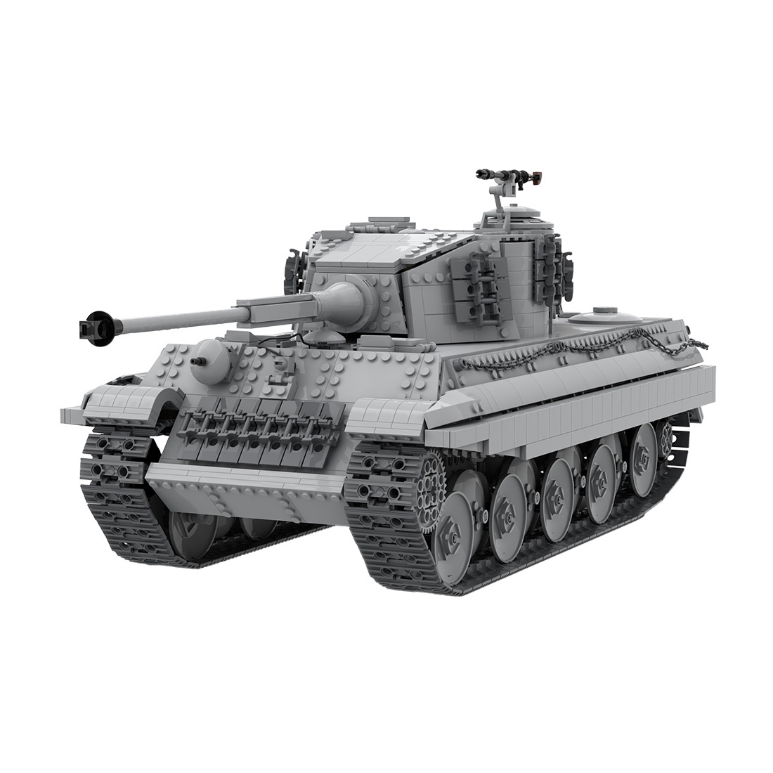 MOC-130474 1/16 RC King Tiger Tank Model Assembly Toy Building Blocks Set (Dynamic Version/2329PCS)