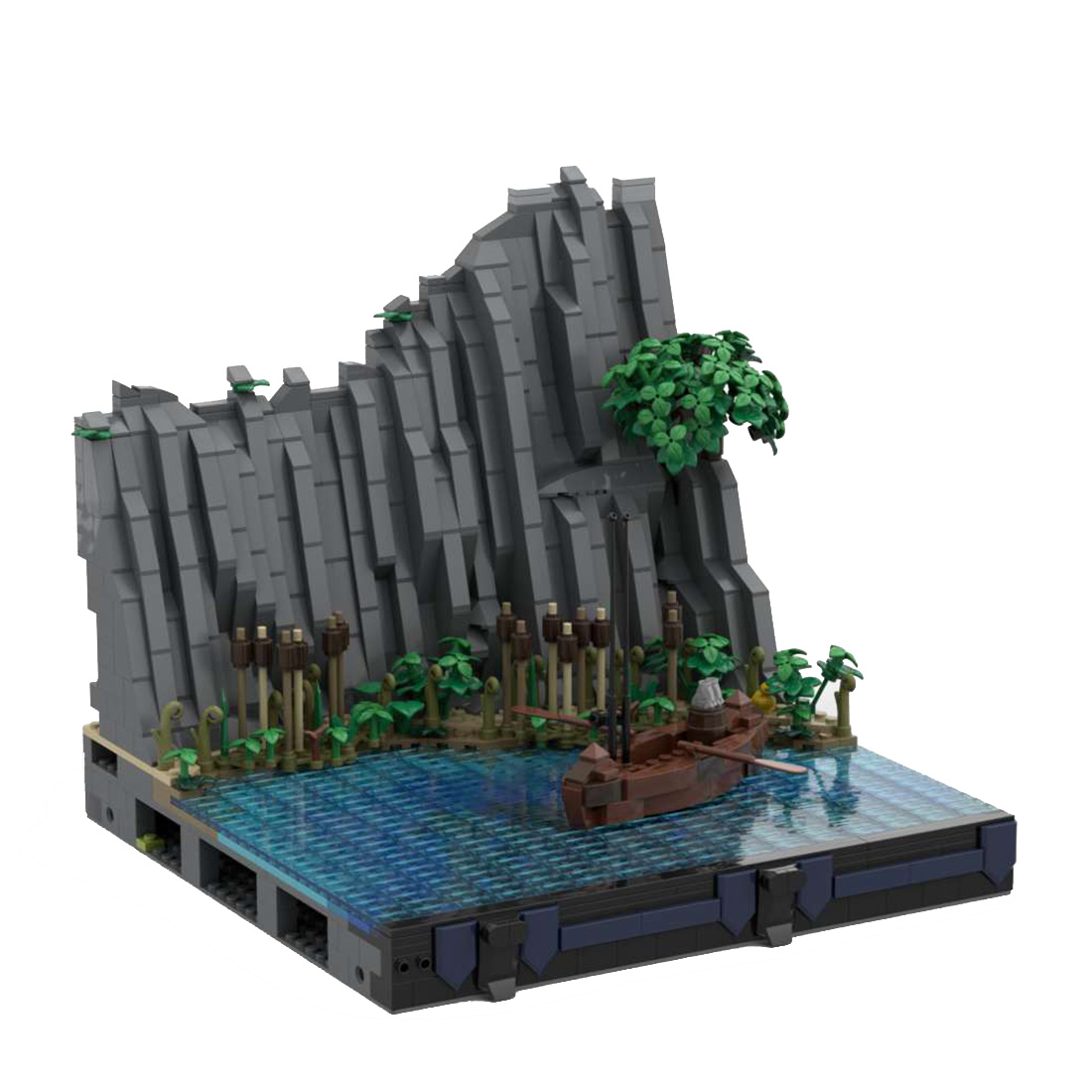 MOC-130511 F4 - Shore Substructure Building Blocks Set for MOC-131299 Complete Medieval Castle Model (1626PCS)