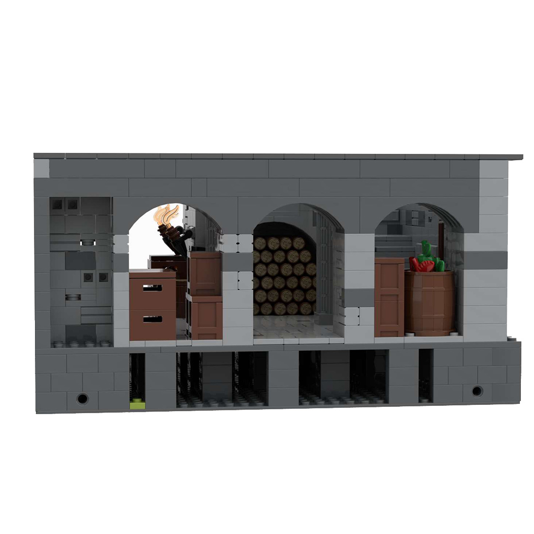 MOC-130513 F3 - Storage Room Building Blocks Set for MOC-131299 Complete Medieval Castle Model (1962PCS)