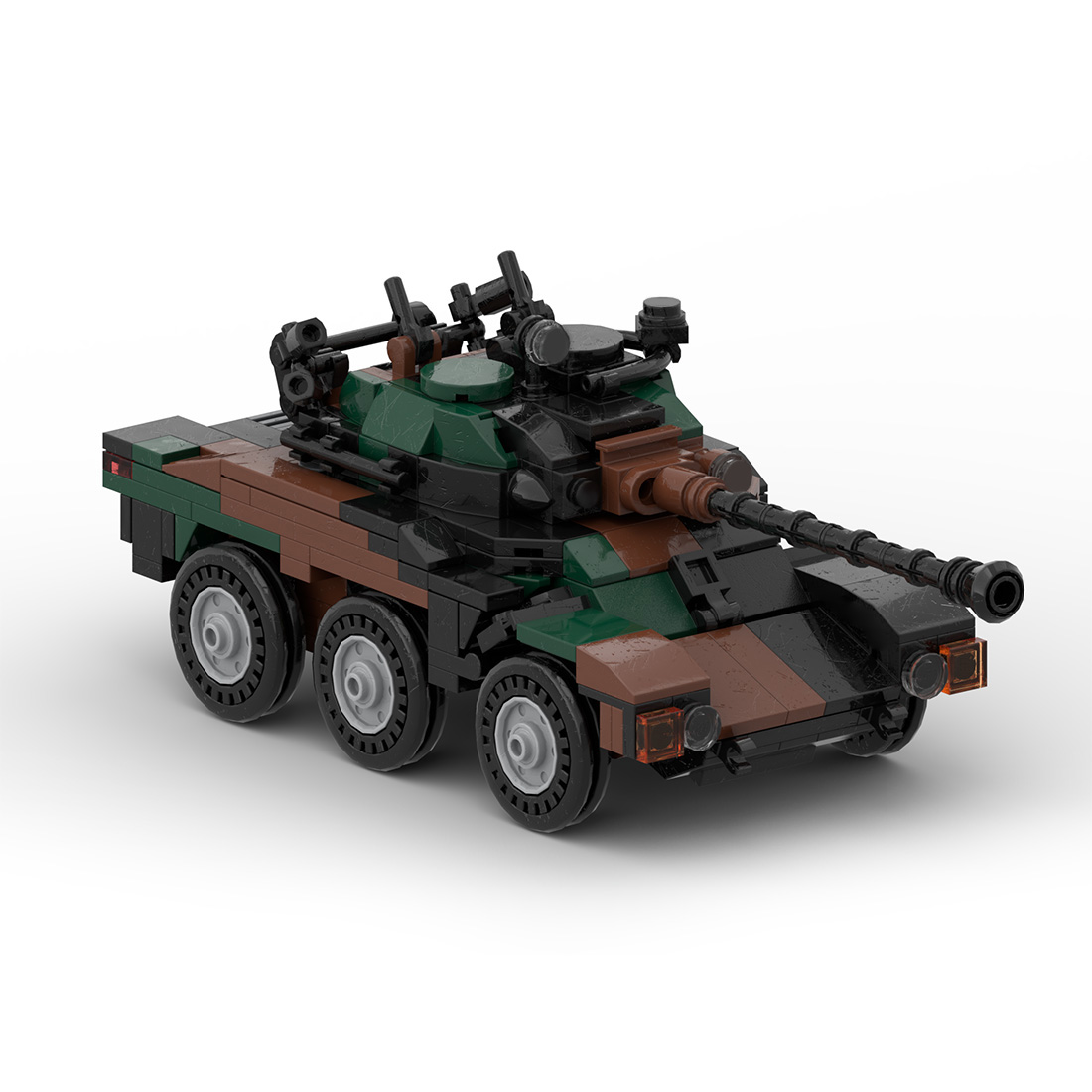 MOC-144601 ERC90 Sagaie Infantry Fighting Vehicle Model Small Particles Building Blocks MOC Set (433PCS)