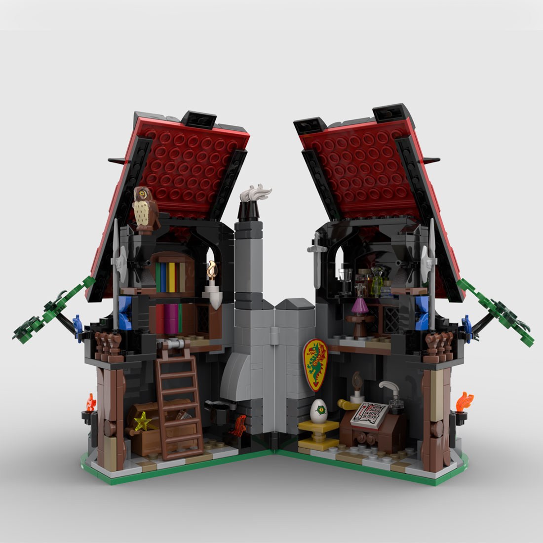 MOC-164355 Medieval Wizard's Magical Workshop Building Blocks Set (464PCS)