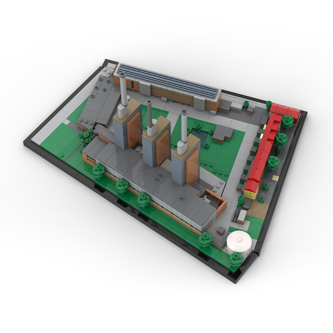 MOC-176185 Germany Linden Thermal Power Station Hannover Landmark Architecture Collection DIY Assembly Toy Building Block Set (1544PCS)