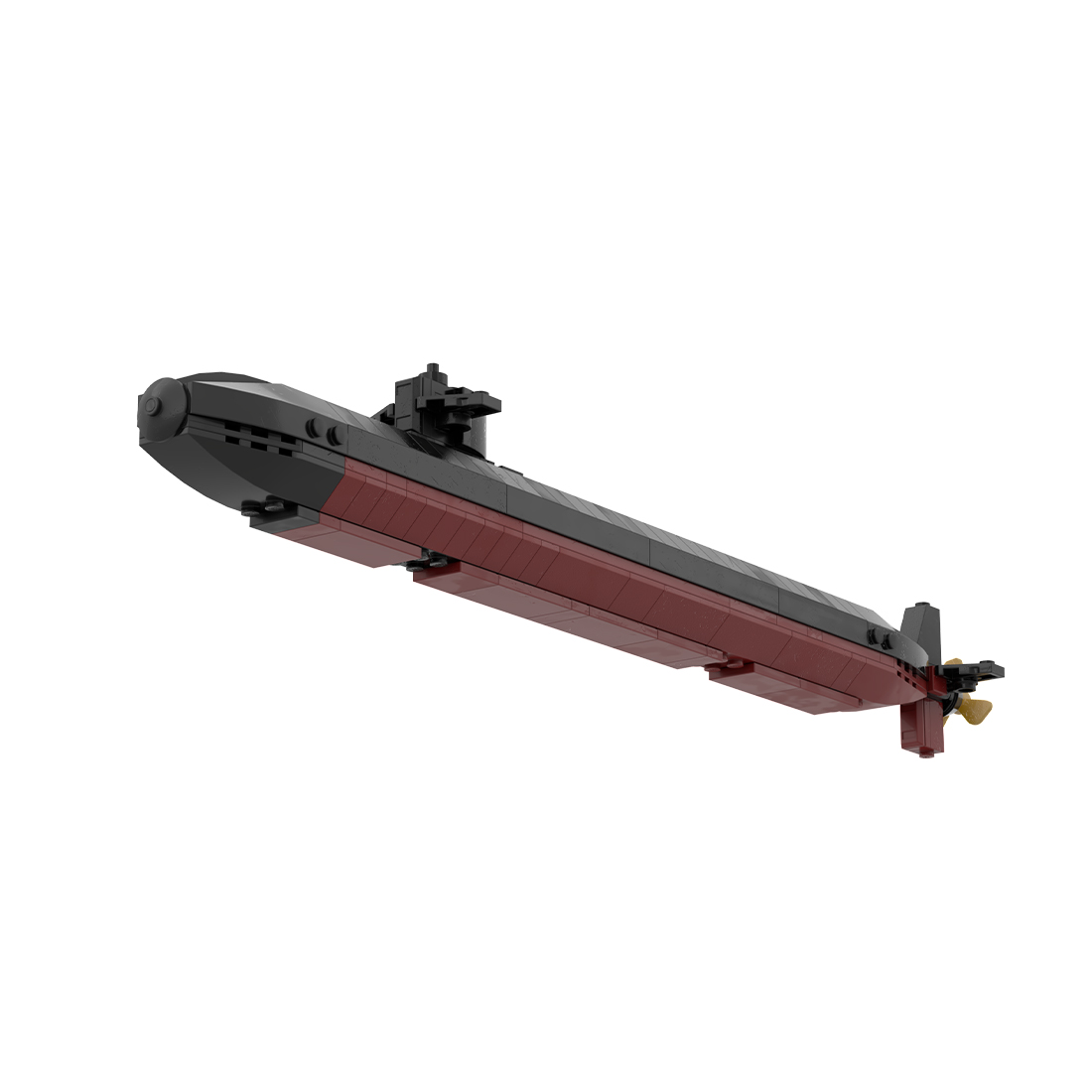 MOC-178041 1/300 Scale Los Angeles Class | Nuclear Submarine Assembly Toy Building Blocks Set (305PCS)