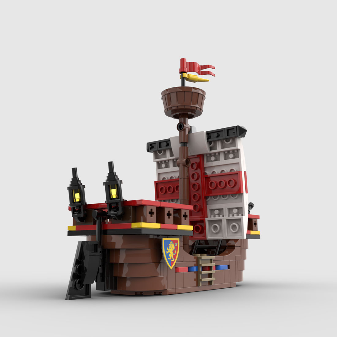 MOC-185431 Medieval Ship Assembly Toy Building Blocks Set (244PCS)