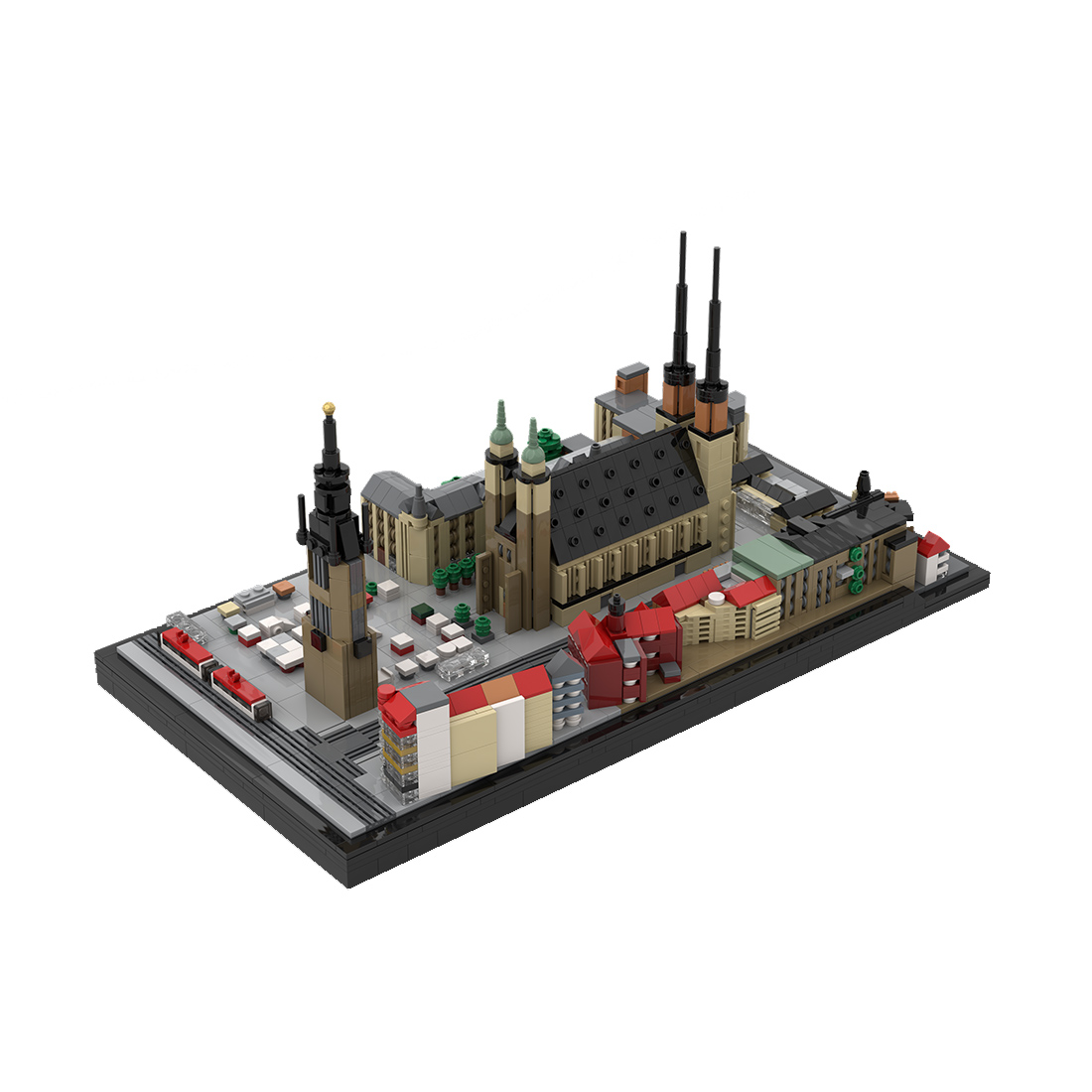 MOC-188589 1/500 Scale Germany City of Five Towers Assembly Building Blocks Set (2689PCS)