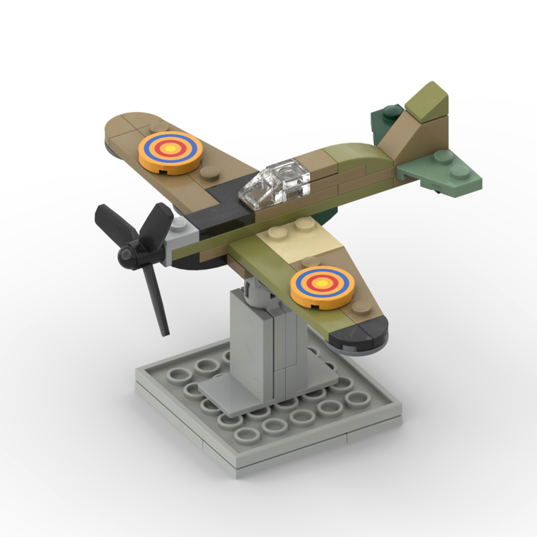 MOC-48107 Avro Lancaster + Supermarine Spitfire Model Military Theme Building Blocks Toys Set (306PCS)