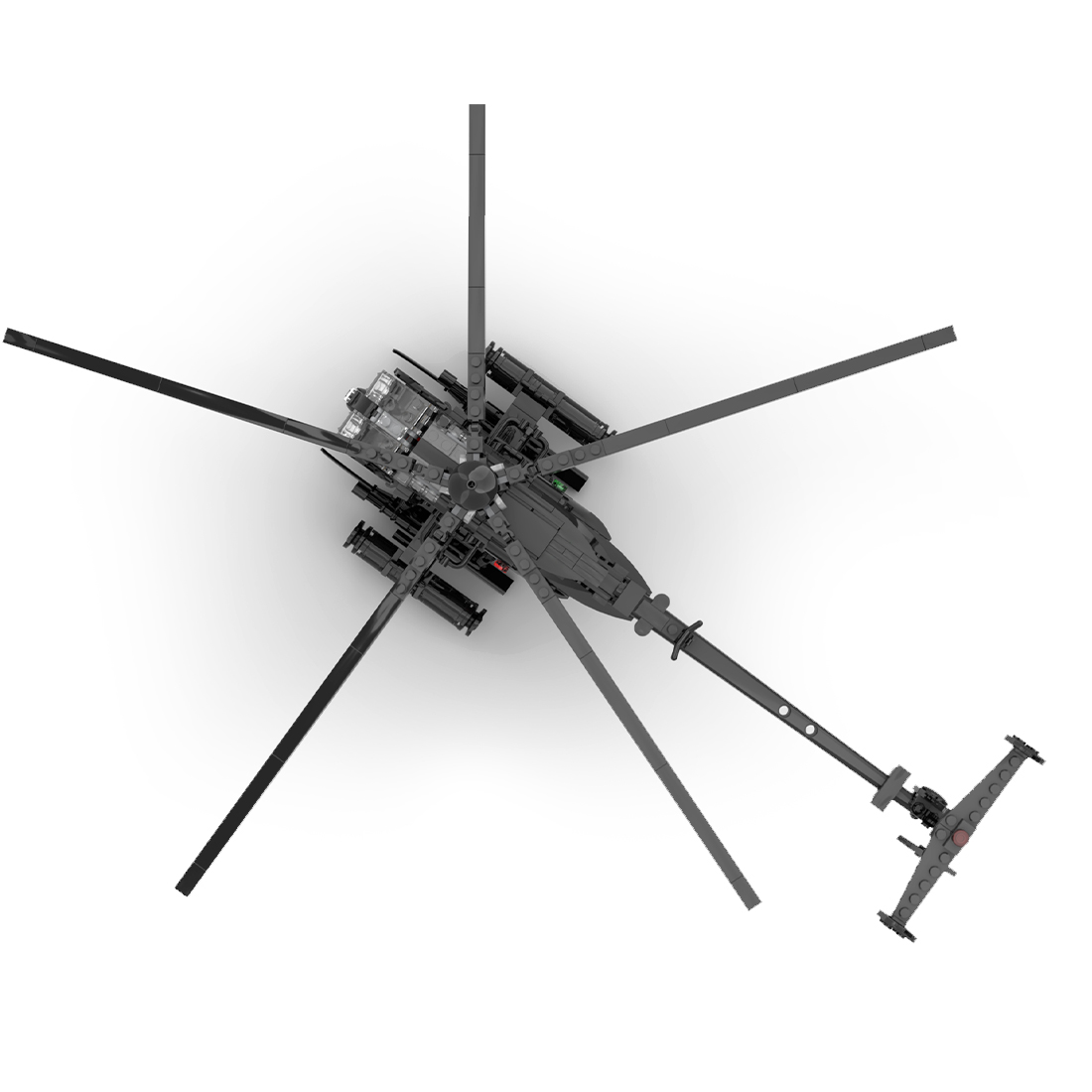 MOC-88275 MH-6 Little Bird Helicopter Model Building Blocks Set (608PCS)