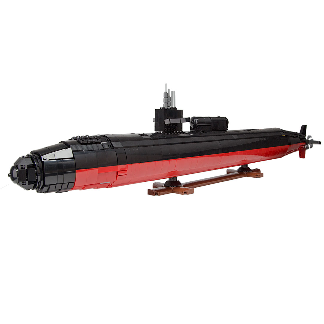 Mocsage 1/125 UCC Los Angeles-class Military Nuclear Submarine Model Building Blocks Set (2988PCS)