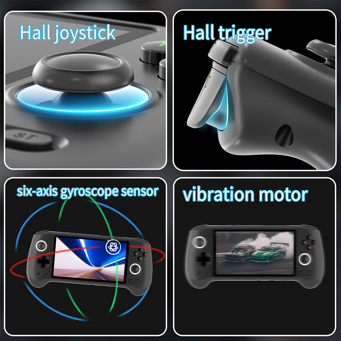 RG556 5.48-Inch Android Retro Handheld Game Console (8+128G/Black)