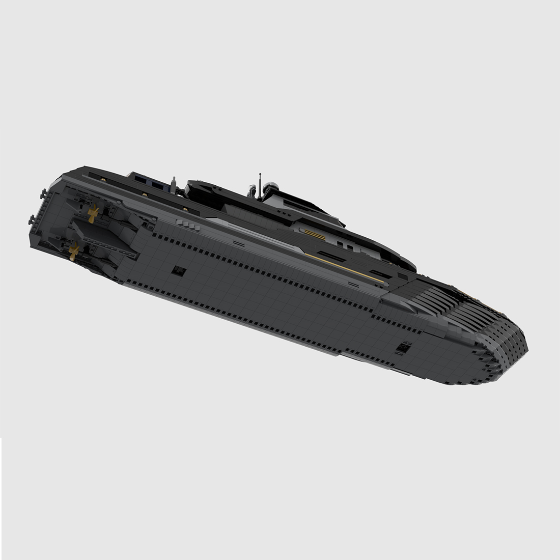 MOC-185307 1/30 Scale Mini Expeditionary Yacht DIY Assembly Set (4369PCS)