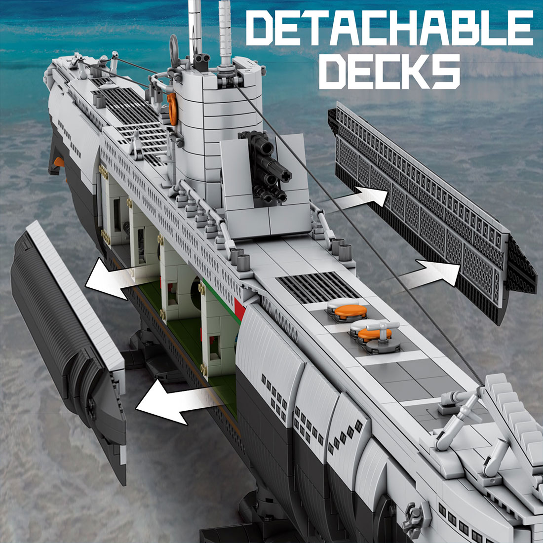 Mocsage U-boat Assembly Toy Building Blocks Set (3987PCS)