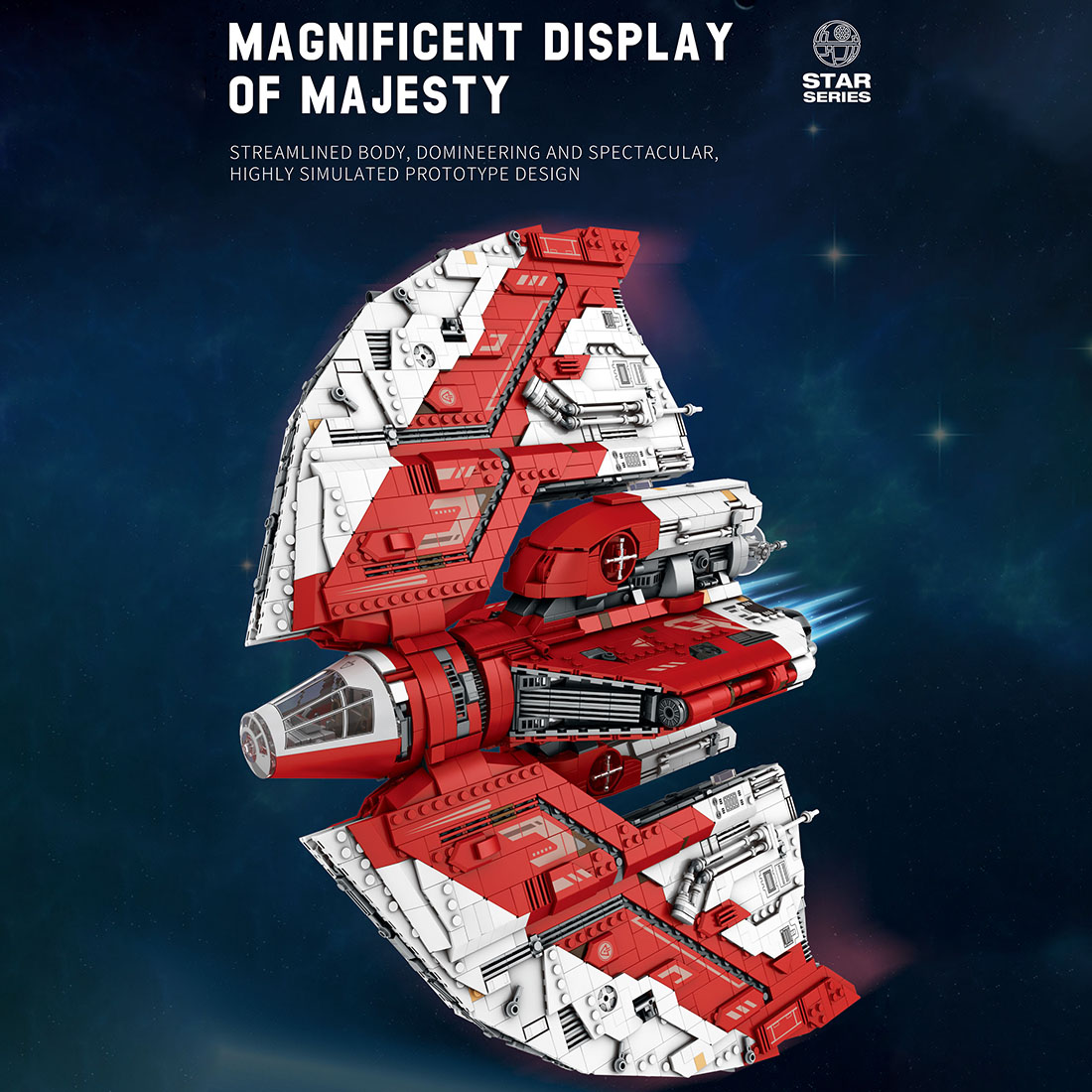 MOC T6 Shuttle Model Assembly Toy Small Particles Building Blocks Set (5749PCS)