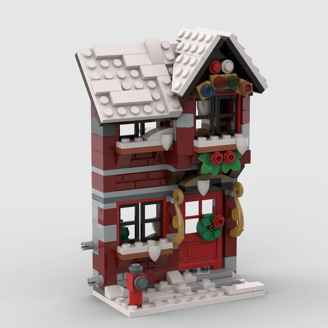 2340 PCS Three Little Winter Houses Bricks Model MOC-58700& MOC-79497 Building Block Set Toys (Licensed and Designed by little_Thomas)