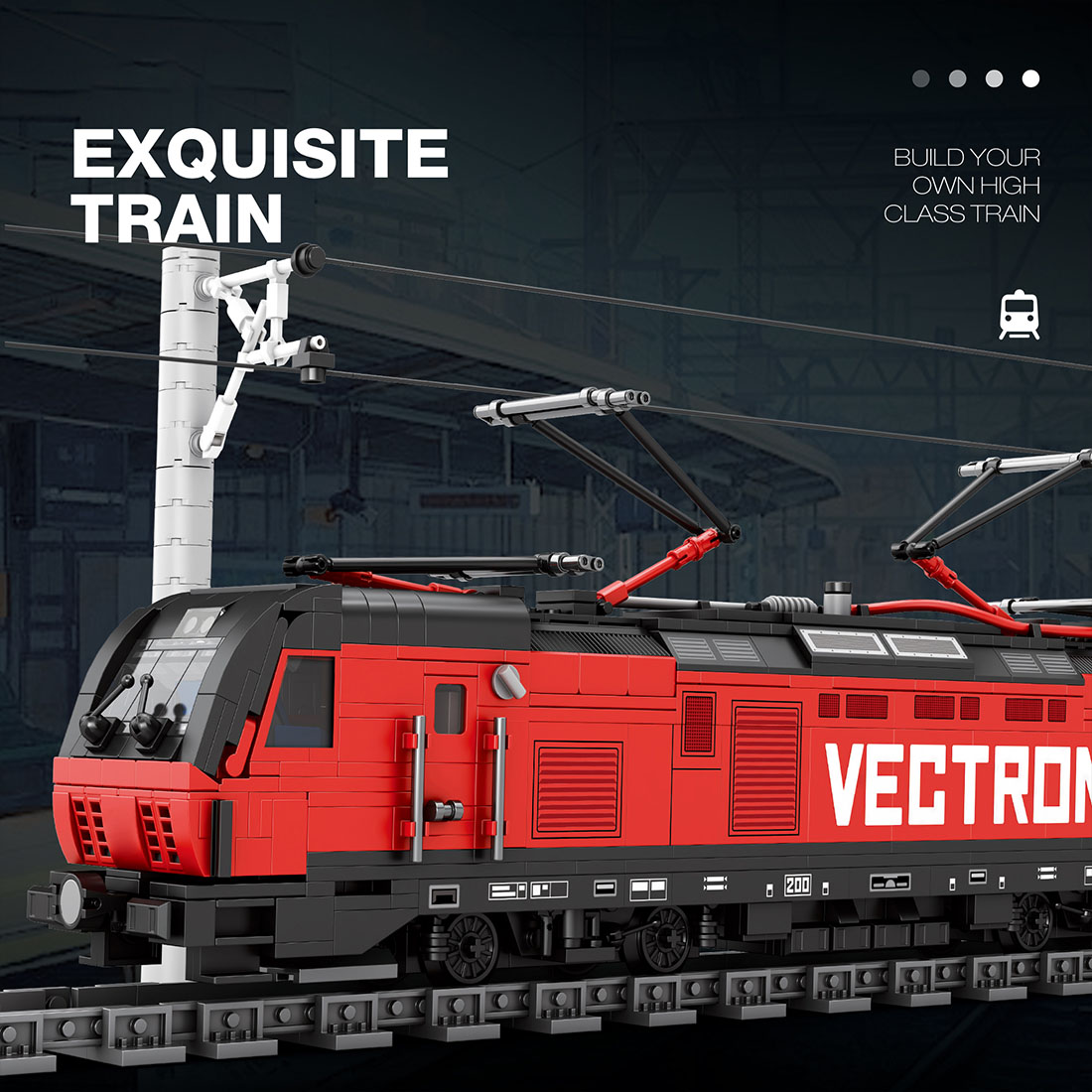 Taurus European Passenger Train Assembly Model Building Blocks Set (1939PCS)