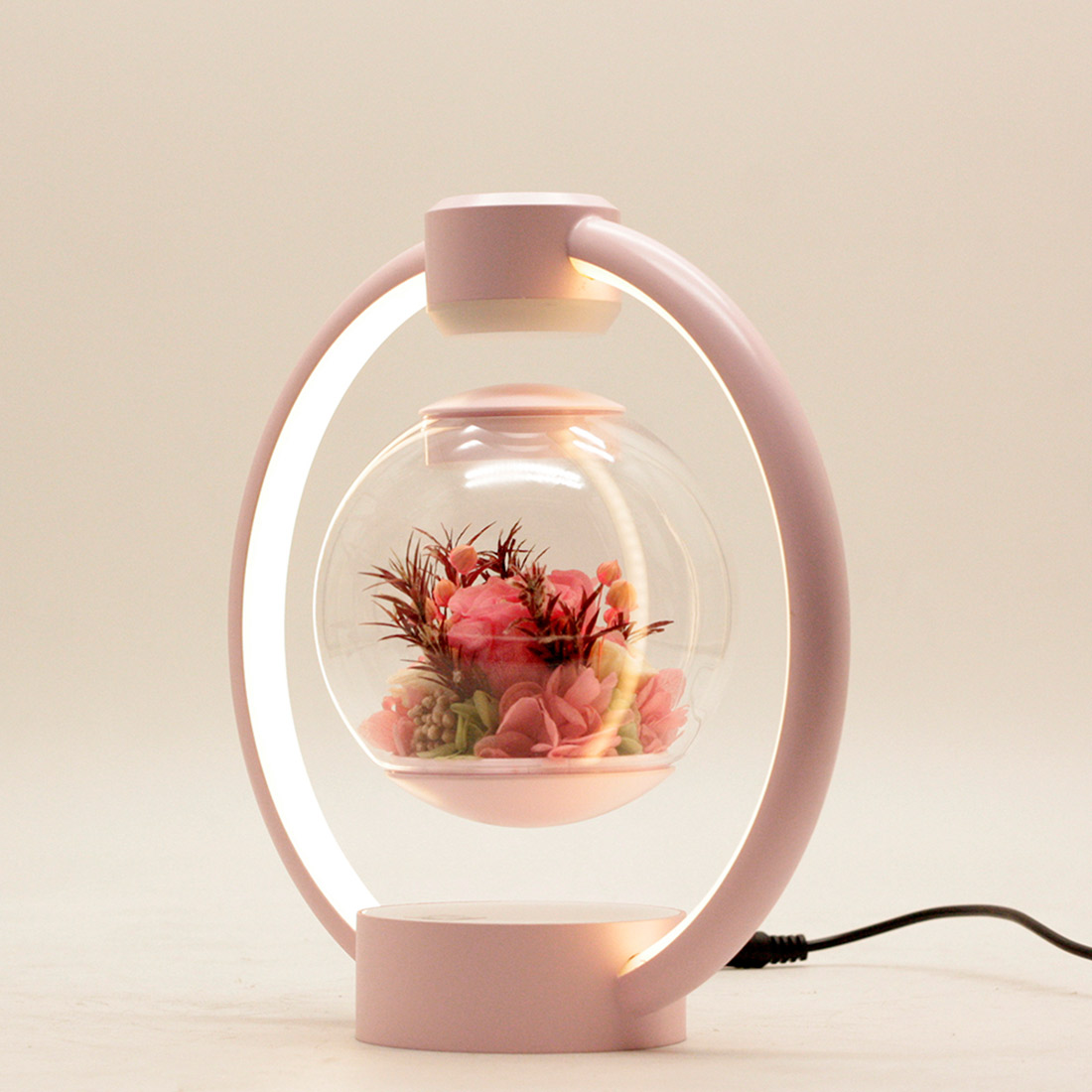 Eternal Flower Magnetic Levitation Desk Lamp 360°Rotating with LED Light Creative Desk Lamp Unique Christmas Birthday Gift