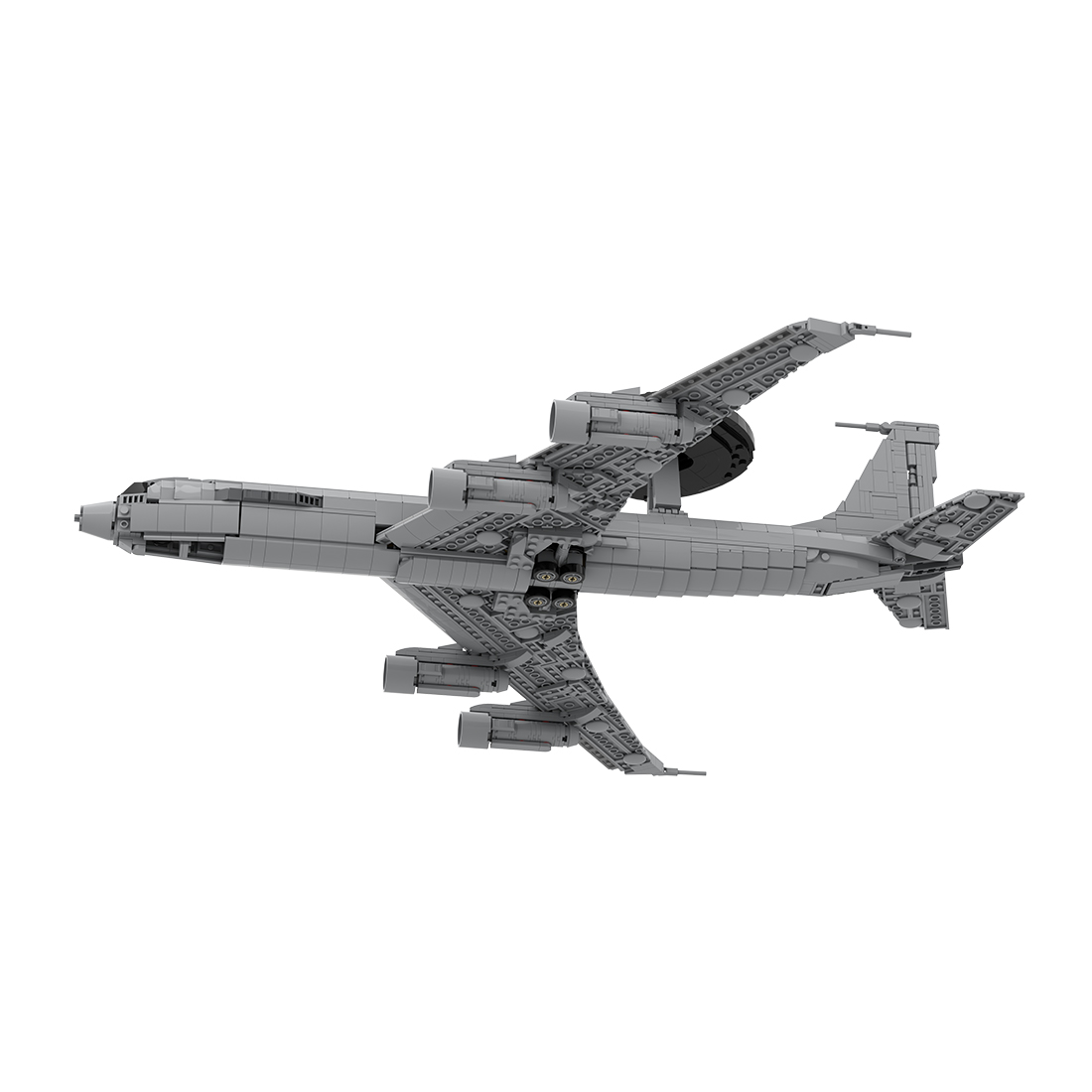 MOC-128557 1/80 E-3 Sentry Large Jet Military Early-warning Aircraft Model Building Blocks Toys Set (1700PCS)