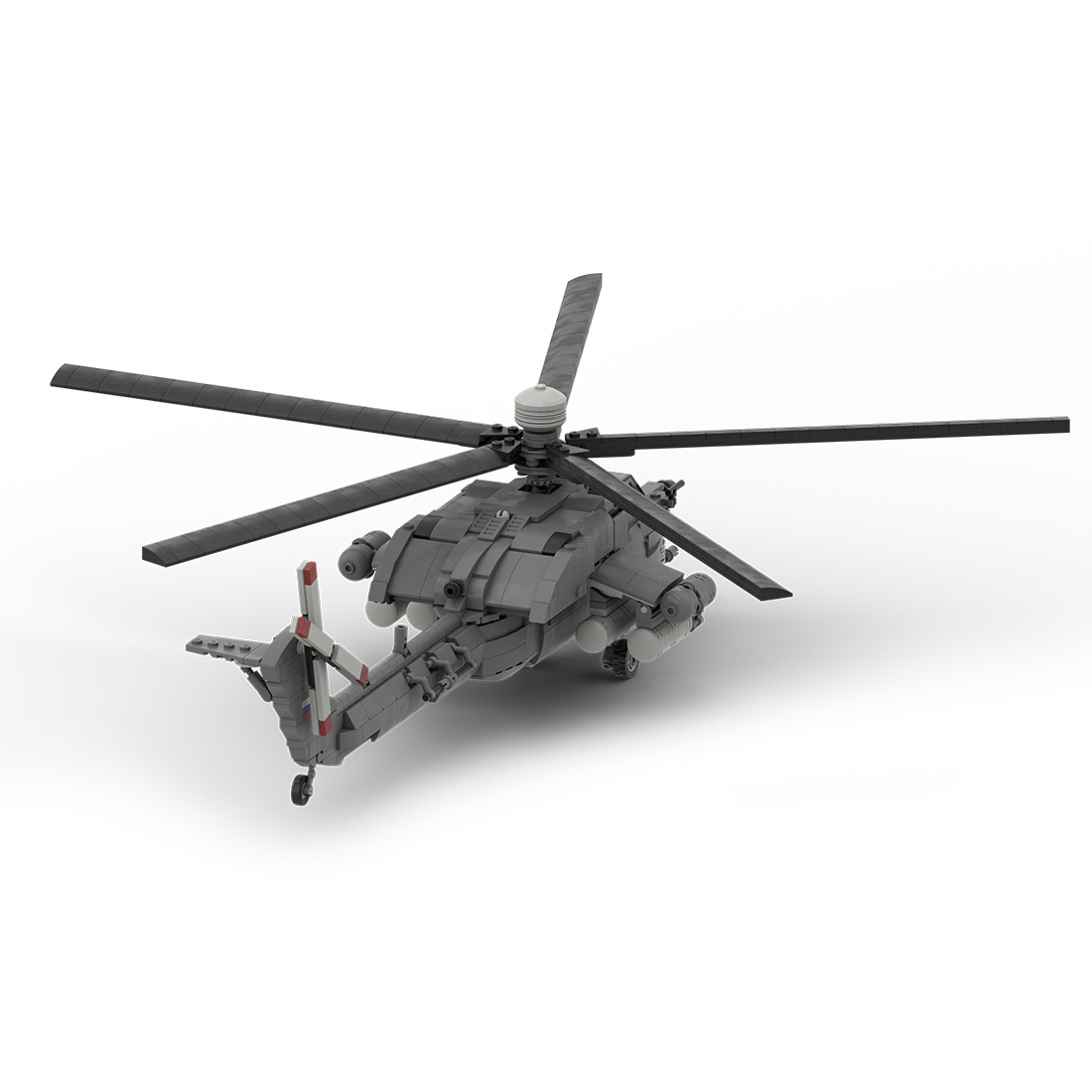 MOC-152385 Mil | MI-28N HAVOC 1/35 Scale Modern Military Russian Helicopter Model Small Particles Building Blocks Set (1383PCS)