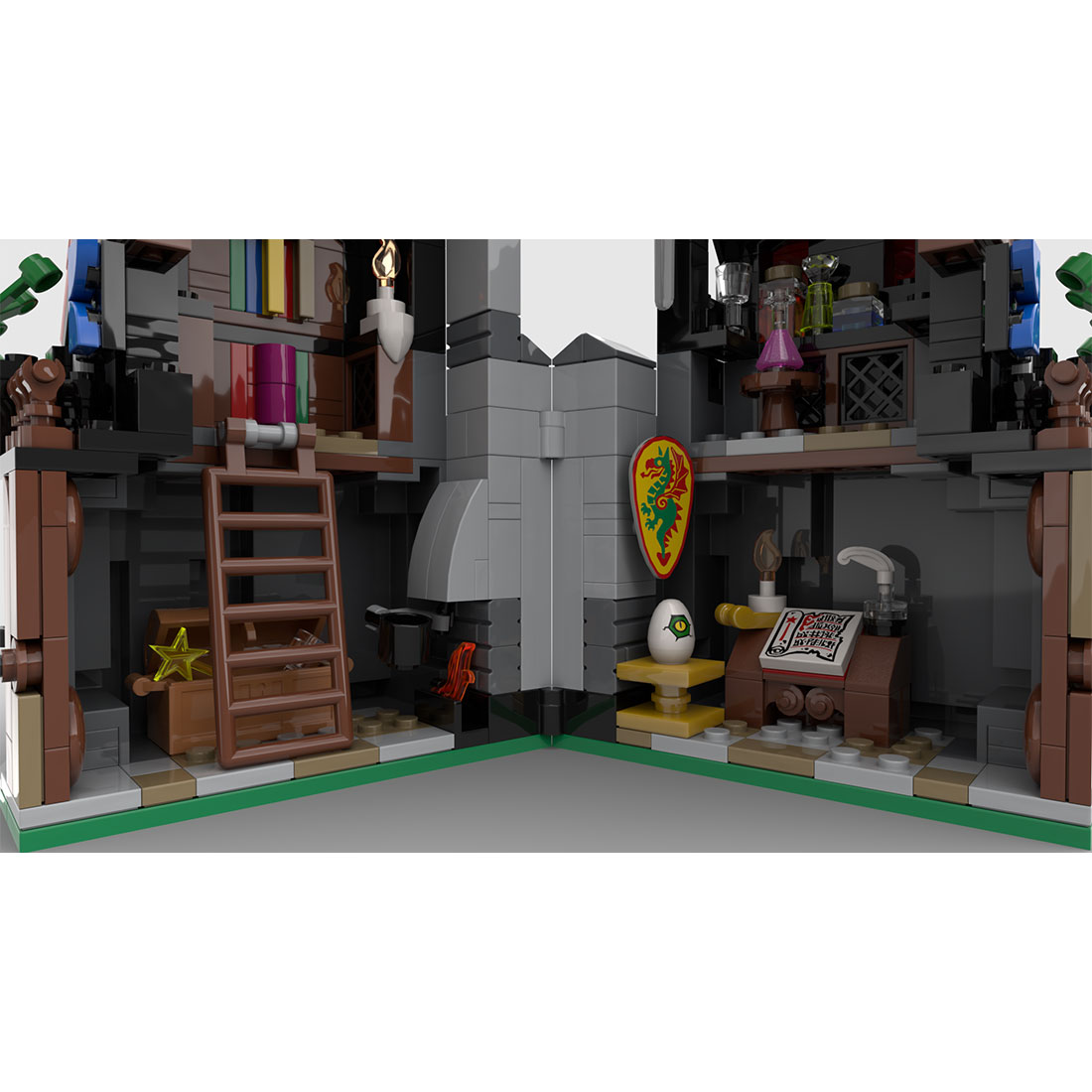 MOC-164355 Medieval Wizard's Magical Workshop Building Blocks Set (464PCS)