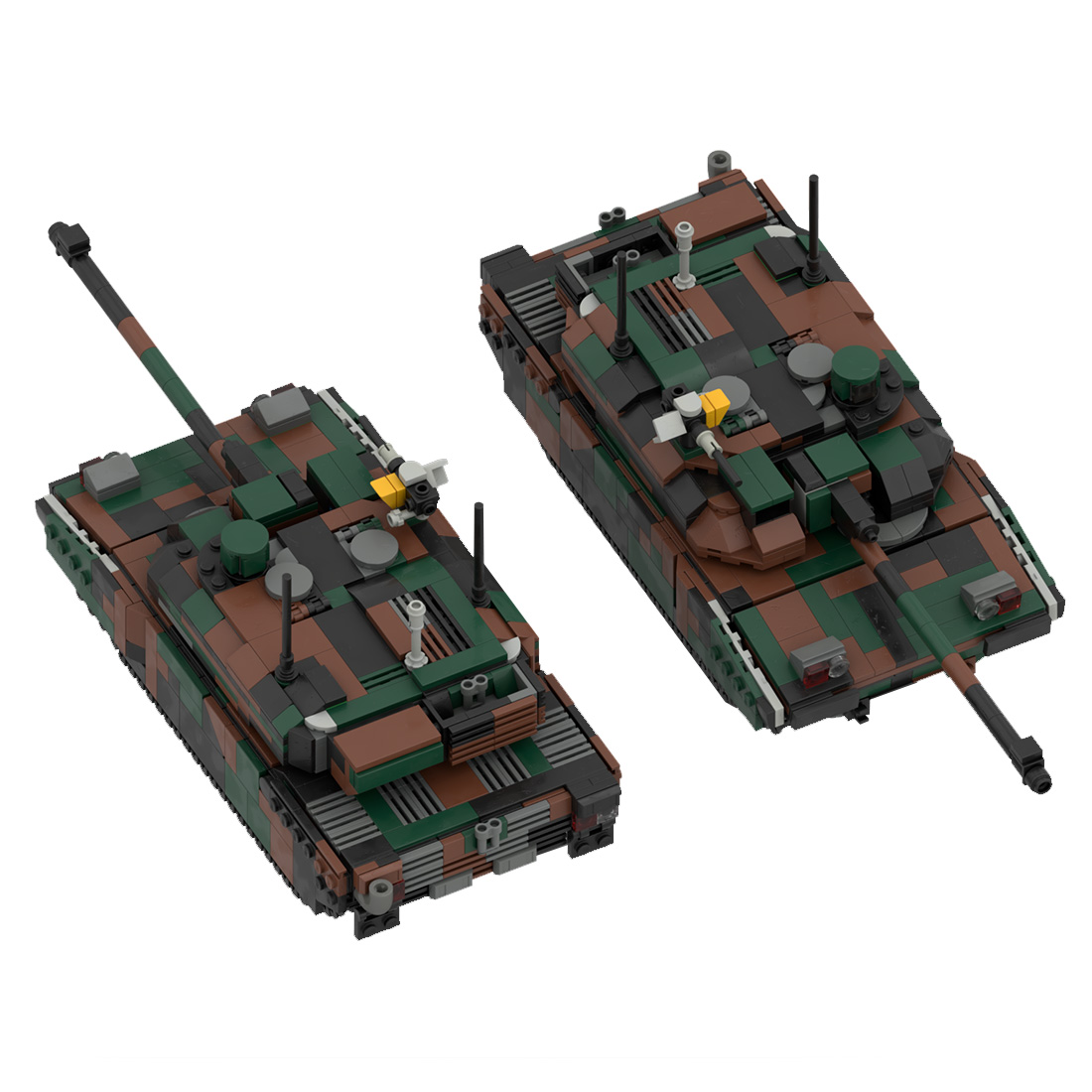MOC-34858 LECLERC Main Battle Tank Model Military Theme Building Blocks Toys Set (1173PCS)