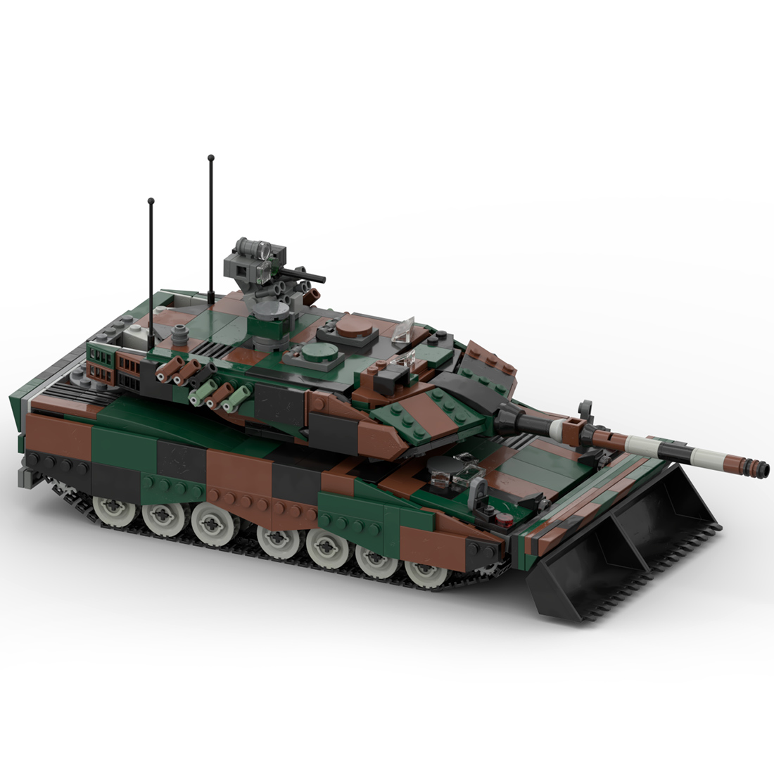 MOC-46894 Leopard 2 A7 MBT Model Military Theme Building Blocks Toys Set (1244PCS)