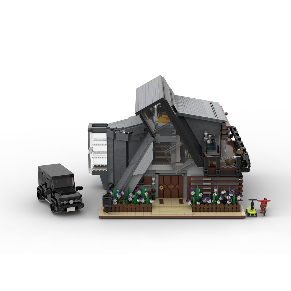 Modern Jungle Villa Street Scene Building Blocks Set (3700PCS)