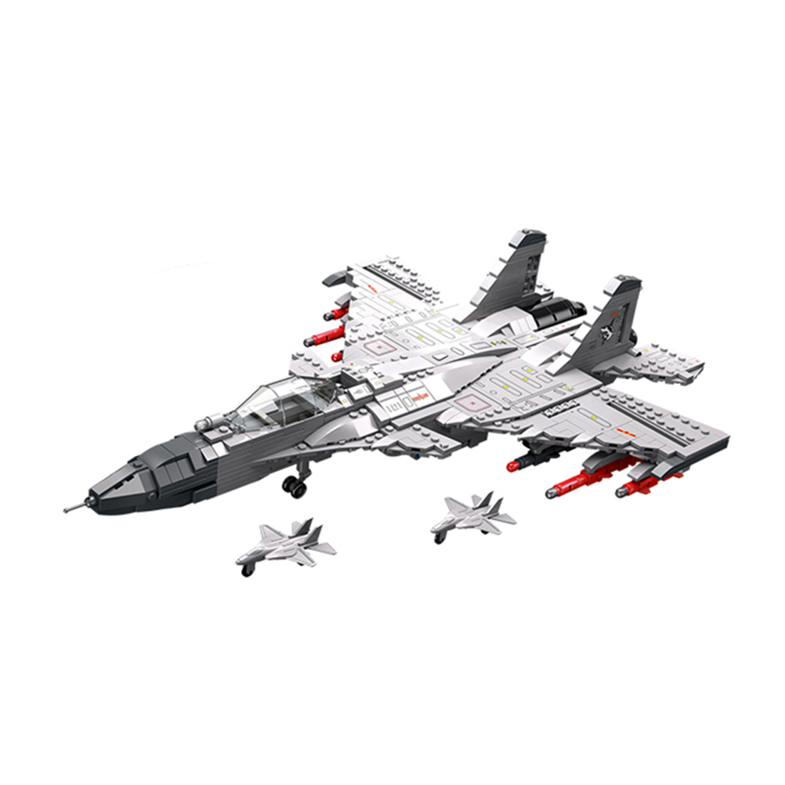 J-15 Military Shipboard Aircraft MOC Assembly Model Building Blocks Set (1386PCS)