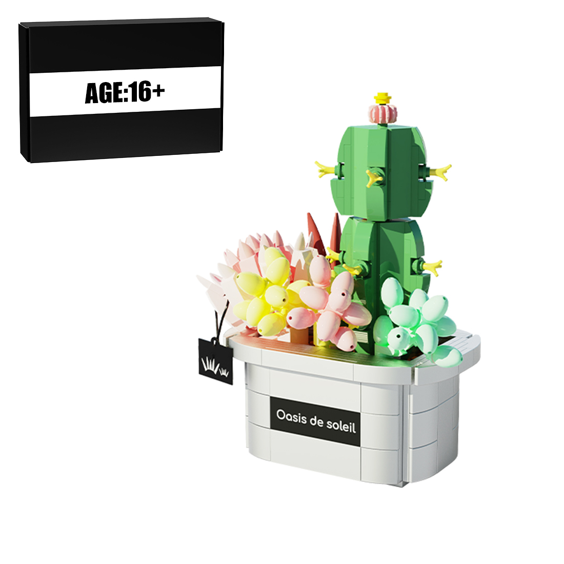 Botanical Garden Assembly Toy with Lights Small Particles Building Blocks Set (827PCS)