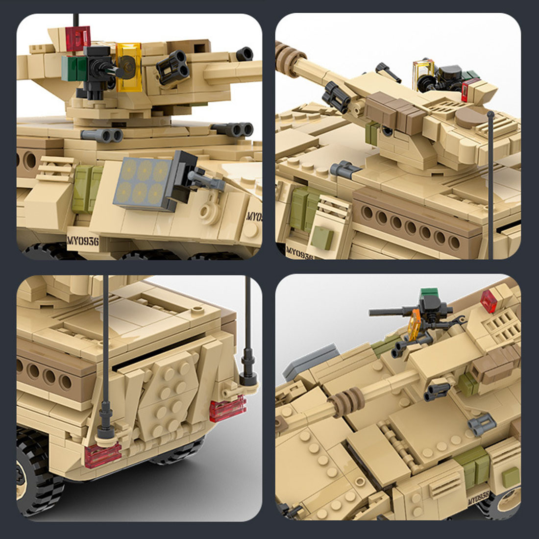 M1128 Mobile Artillery Armoured Vehicle Model Building Blocks Set (458pcs)