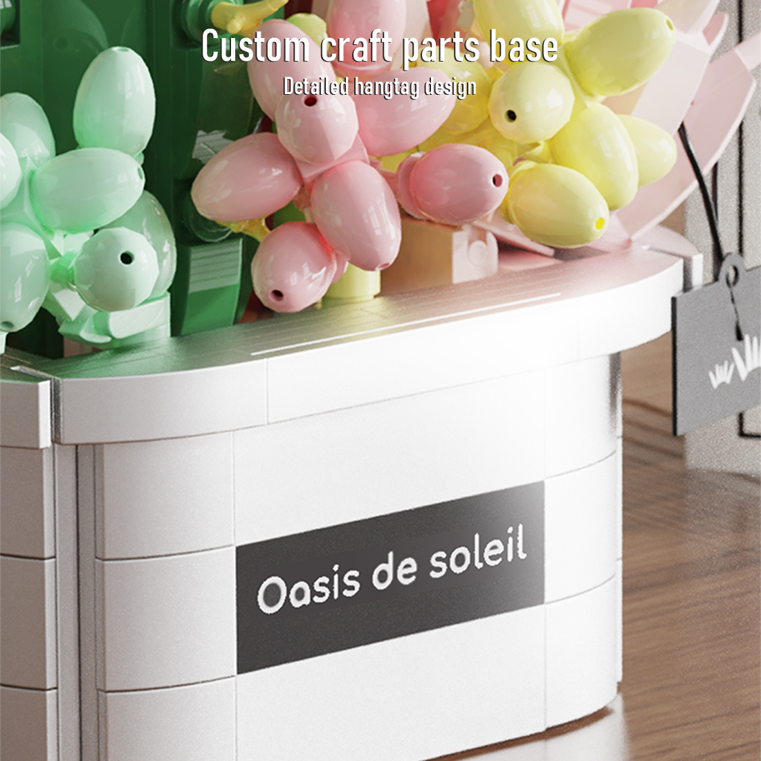 Botanical Garden Assembly Toy with Lights Small Particles Building Blocks Set (827PCS)