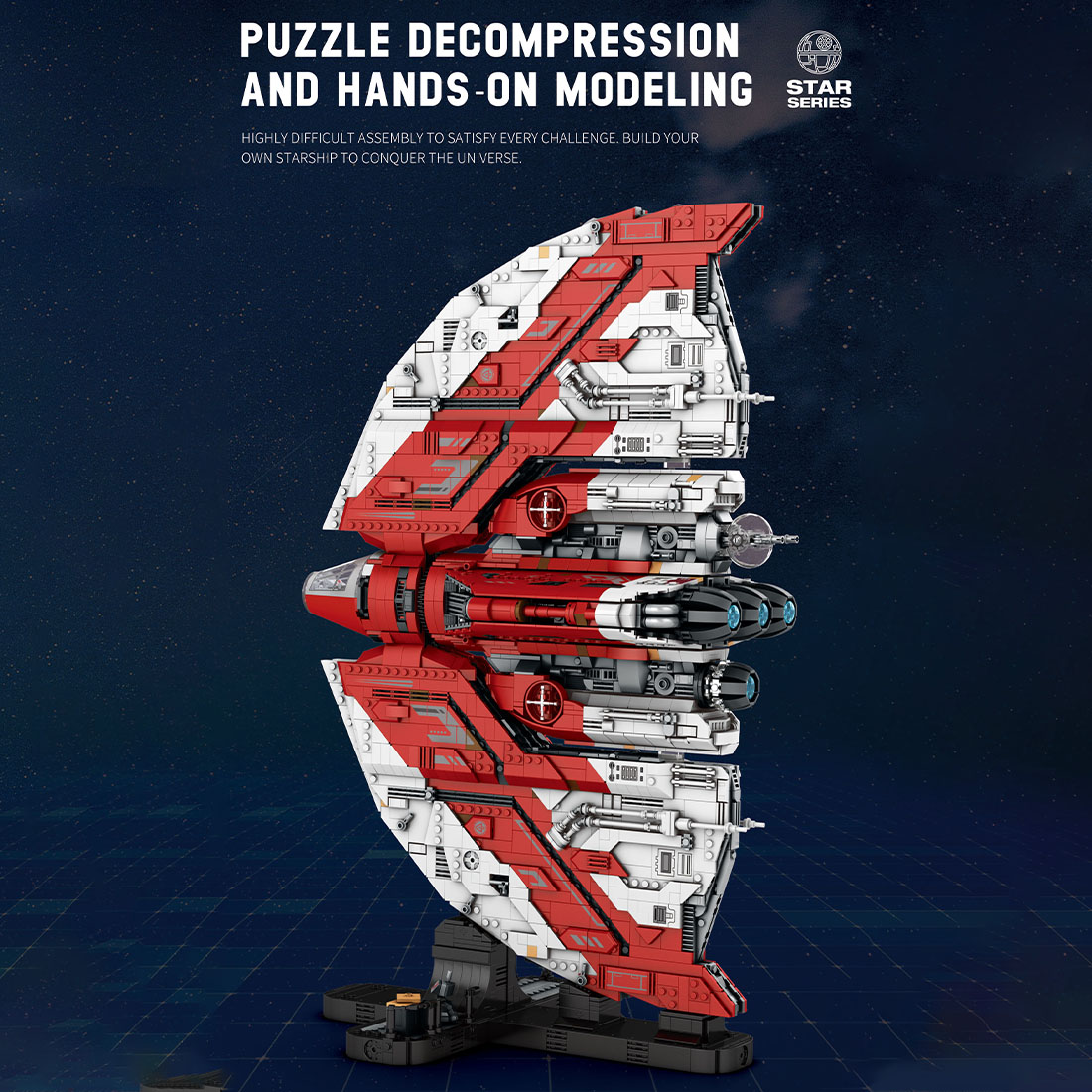 MOC T6 Shuttle Model Assembly Toy Small Particles Building Blocks Set (5749PCS)