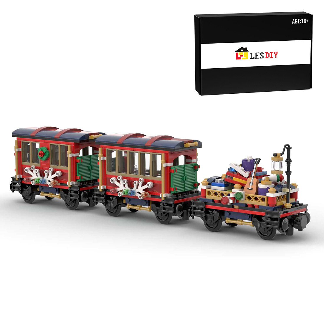 575Pcs 10254 Additional Carriages MOC-79236 Building Blocks MOC Model Kits Compatible with 10254 Train / 60197 / 10259 (Licensed and Designed by Little_Thomas)