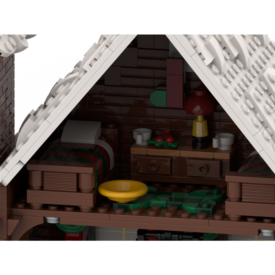 MOC-132309 Christmas Winter Cottage Model Assembly Toy Small Particles Building Blocks Set (1717PCS)