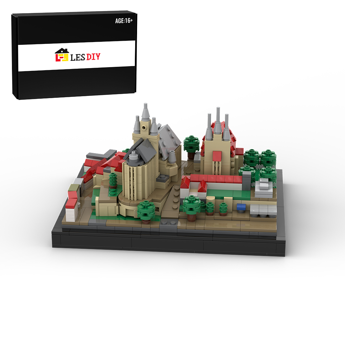 MOC-153457 Erfurt Cathedral Germany Street Scene Building Blocks Set (894PCS)