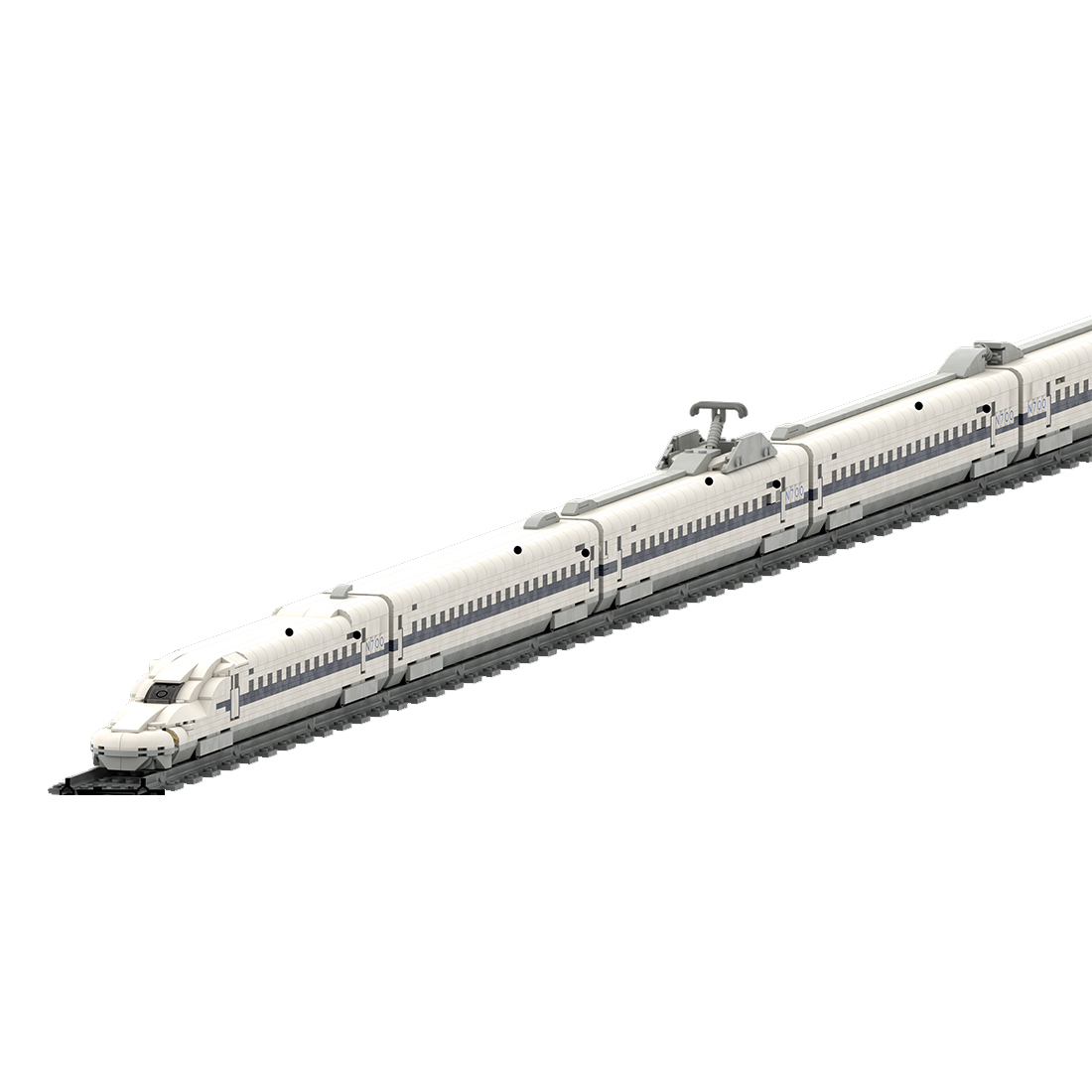 MOC-153597 1/70 Train Model Small Particles Building Blocks Set (2793 PCS)