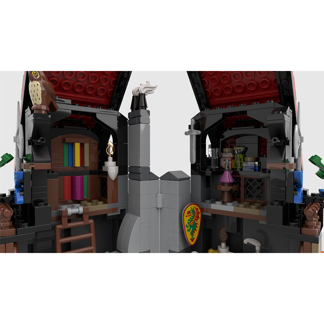 MOC-164355 Medieval Wizard's Magical Workshop Building Blocks Set (464PCS)