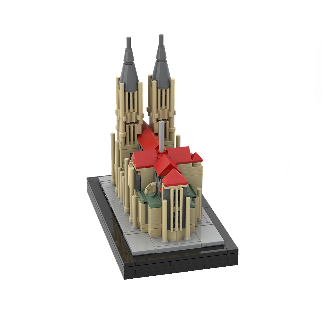 MOC-166719 St. Peter Cathedral Regensburg Germany Street Scene Building Blocks Set (409PCS)