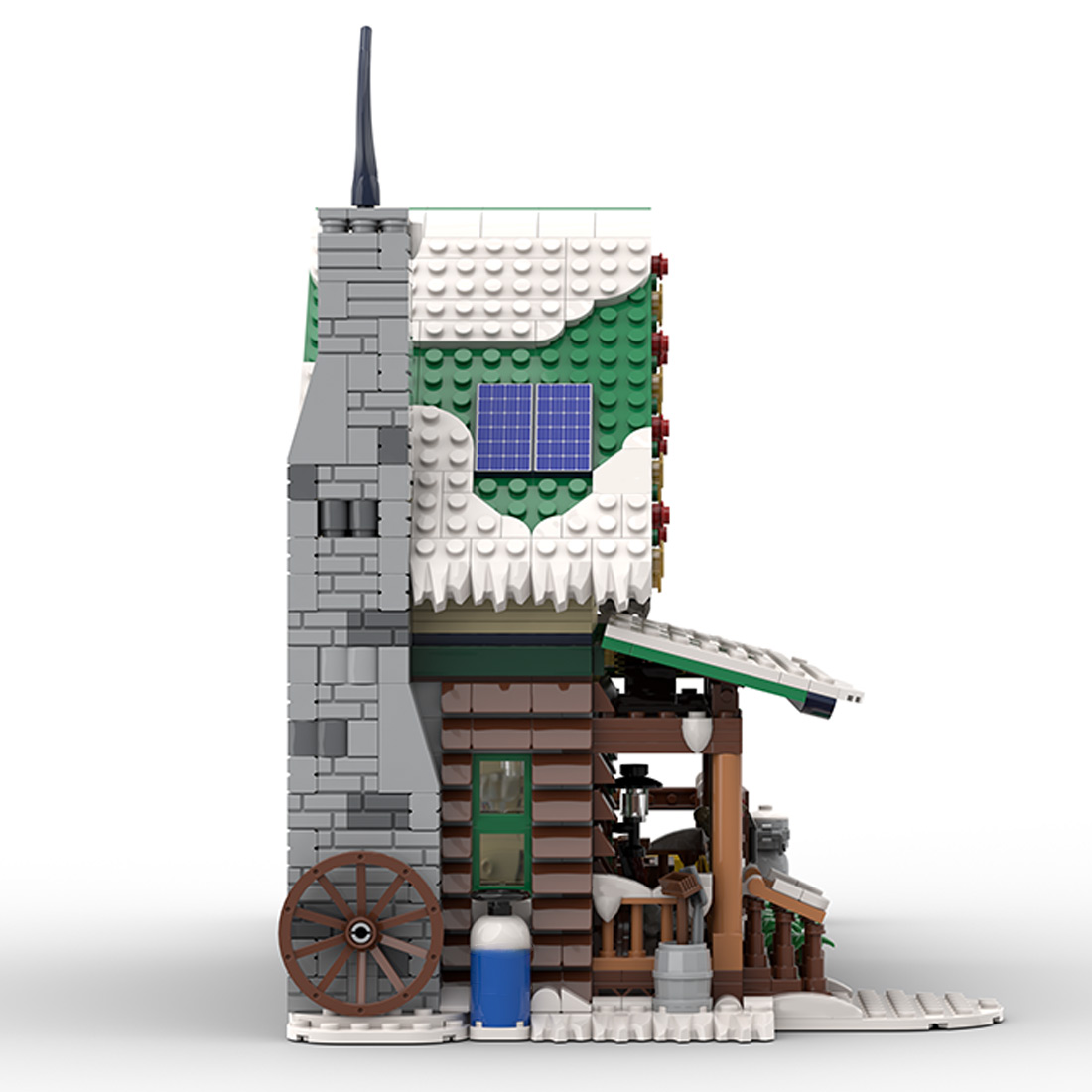 MOC-183213 Reindeer Ranch Christmas Snow Scene Assembly Building Blocks Set (1973PCS)