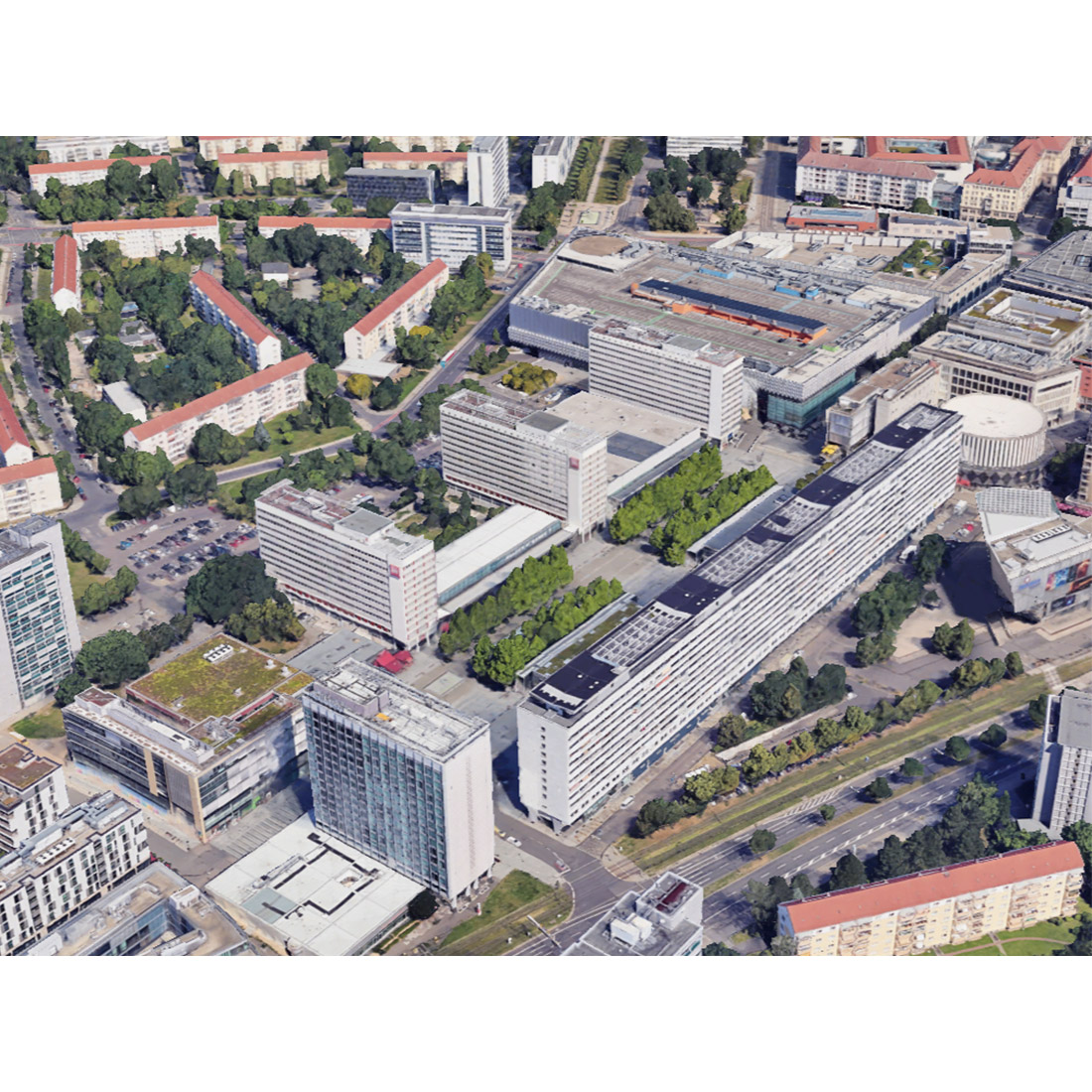 MOC-186560 Dresden Prager Strasse Germany Street Scene Building Blocks Set (2004PCS)