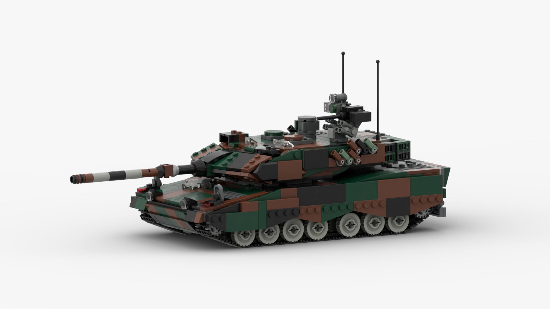MOC-46894 Leopard 2 A7 MBT Model Military Theme Building Blocks Toys Set (1244PCS)